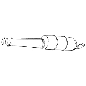 Straight Muffler Assembly, Rotax Engine 532/582. Length 35-1/2"