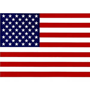 American Flag Decal, LH 4-1/2" x 6"