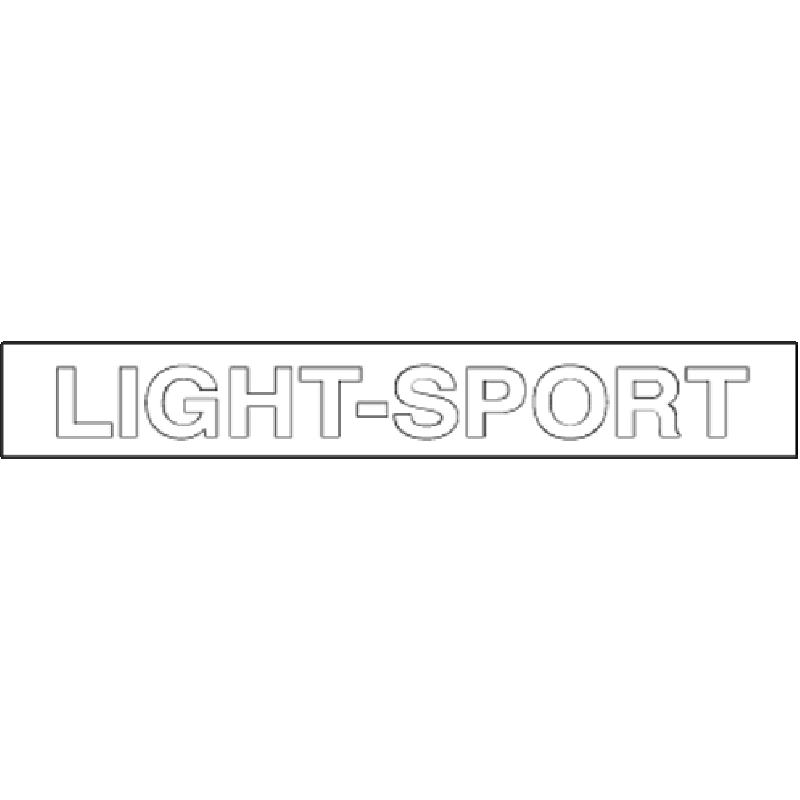 Light-Sport Decal, white/clear